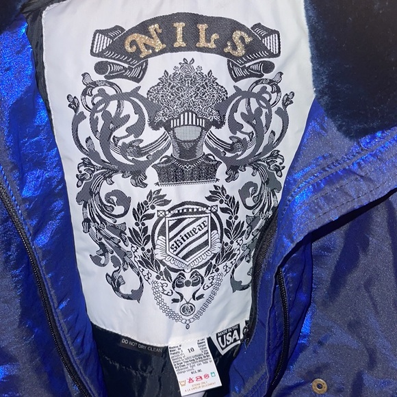 Updated measurements N I L S Skiwear Metallic Cobalt Blue ski suit - Picture 3 of 10